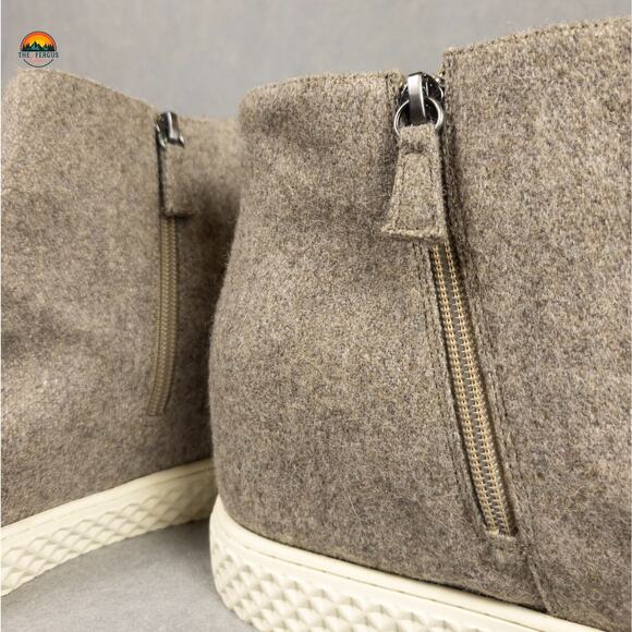 Aerosoles Zirah Ankle Booties Taupe Side Zipper Round Toe Wedge Women's Size 11M - Picture 9 of 13